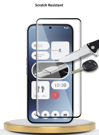 Nothing Phone 2a 5G 2024 / Nothing Phone (2a) Plus 5G 2024 Premium E2E Full Glue بغطاء كامل واقي شاشة من الزجاج المقسى (MSGECN) - شفاف / أسود - view 5
